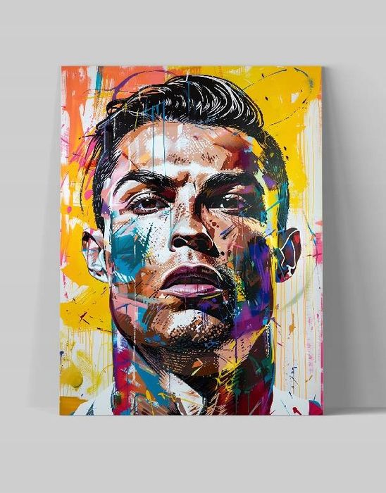 Obraz na płótnie Cristiano Ronaldo CR7 60x80cm do nowoczesnych wnętrz