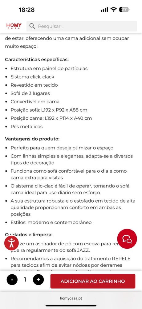 Sofa cama NOVO!!