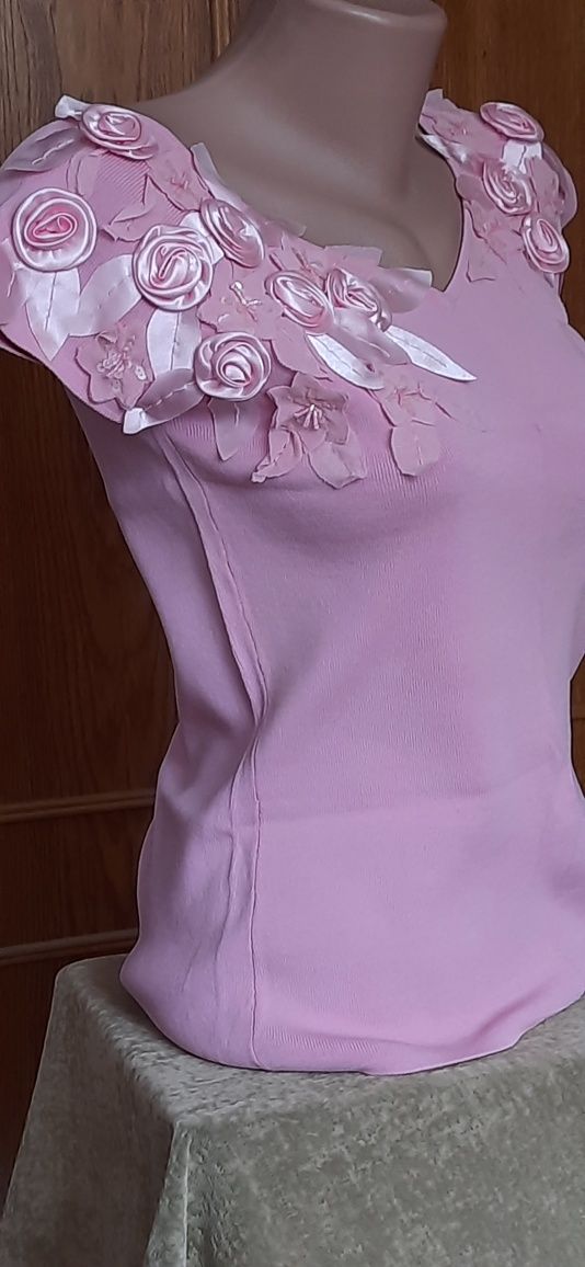 Блузка, футболка розовая, 46 р.