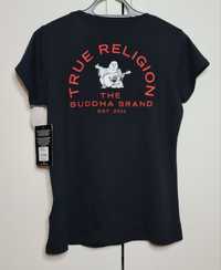 Nowa True Religion Ego Slim koszulka damska czarna v-neck USA streetwe