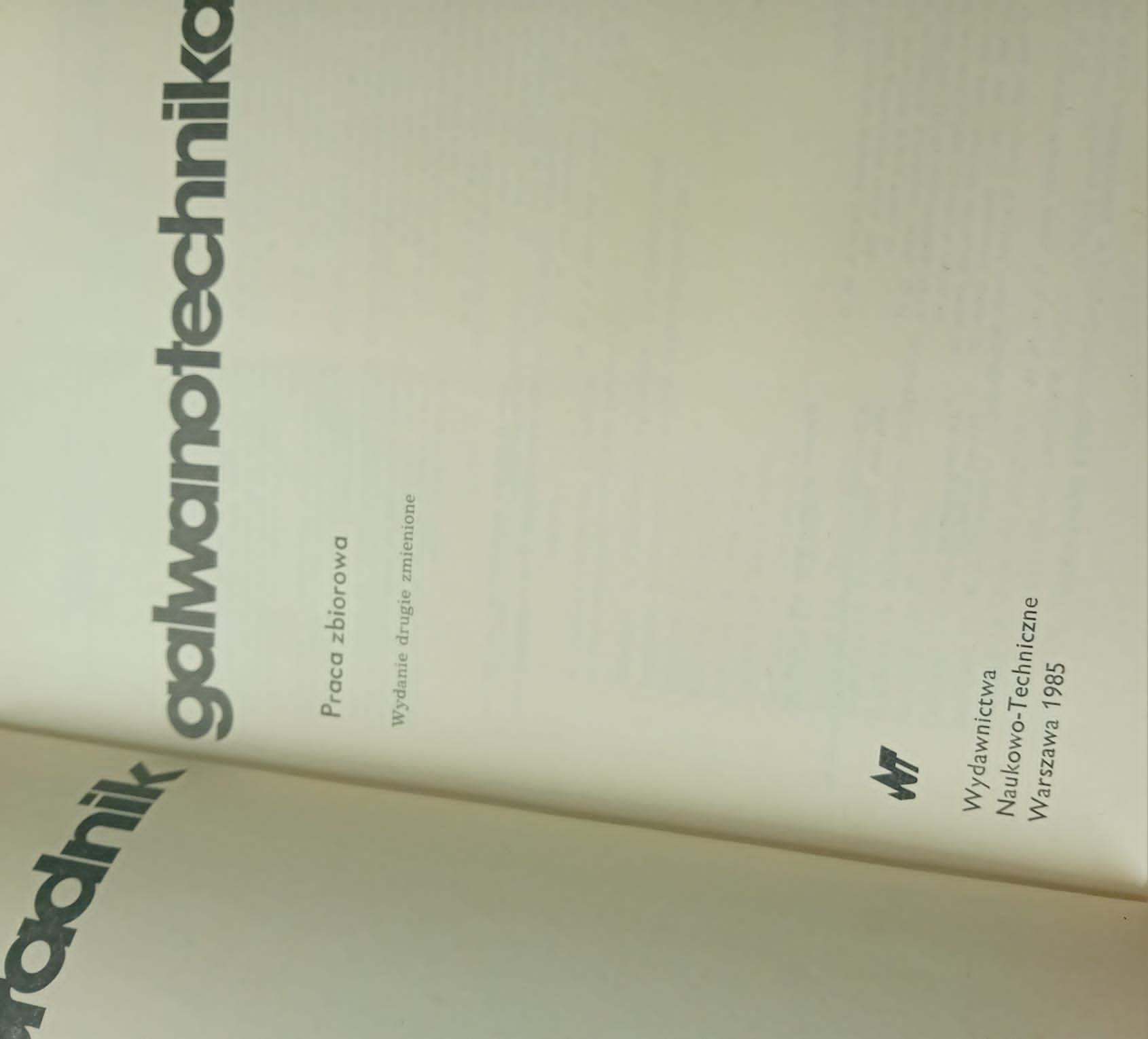 Poradnik galwanotechnika wyd drugie 1985