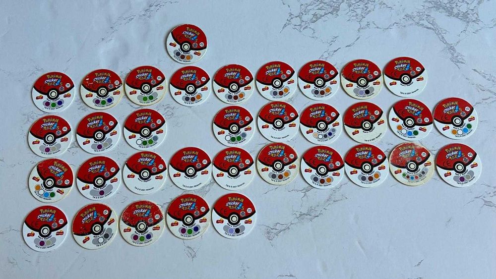 Pokémon Tazos sticker, league, voa e tazos 1, 2 e 3