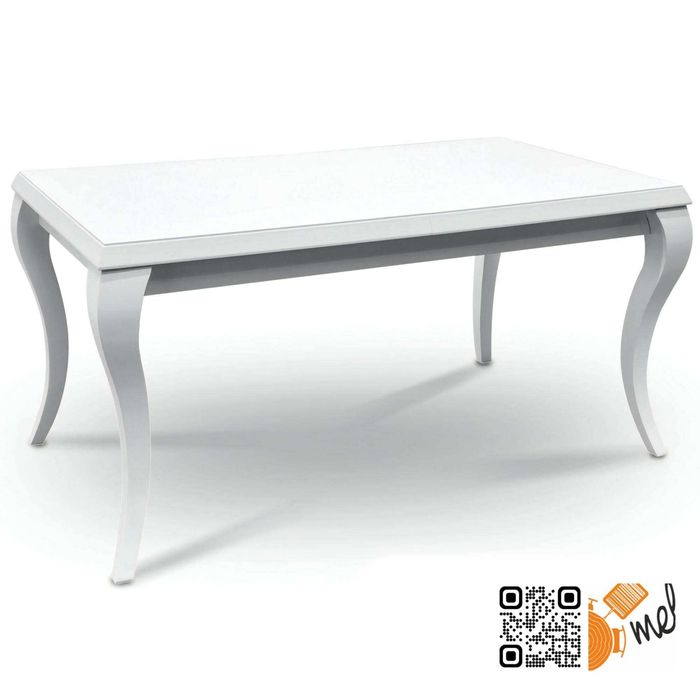 Elegancki Biały Stół S32 Ludia Rozkładany Glamour 160x90 do 240 CM
