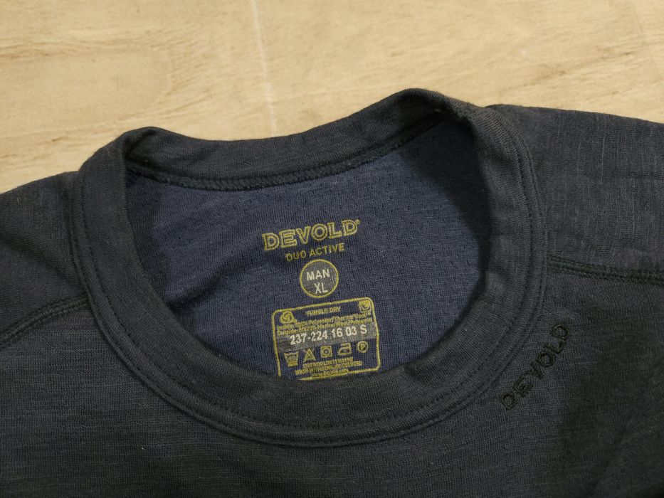 DEVOLD DuoActive Bluzka Termo aktywna Męska Wełna Merino Logo r. XL