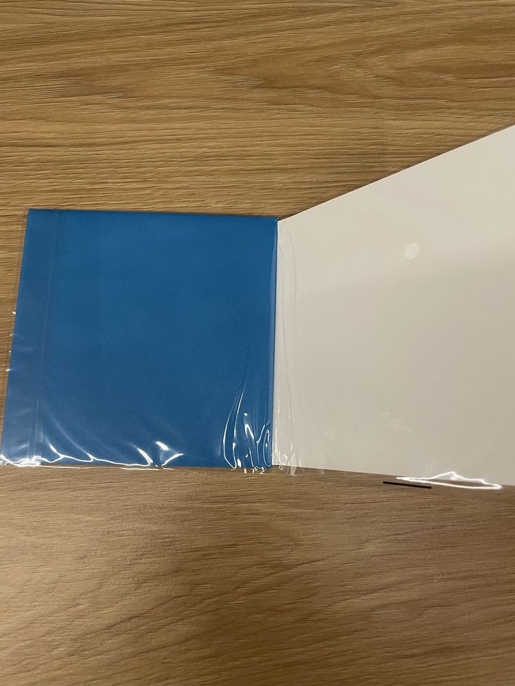 Ozdobna kartka 3d z kopertą narodziny dziecka chłopiec 15x15 cm