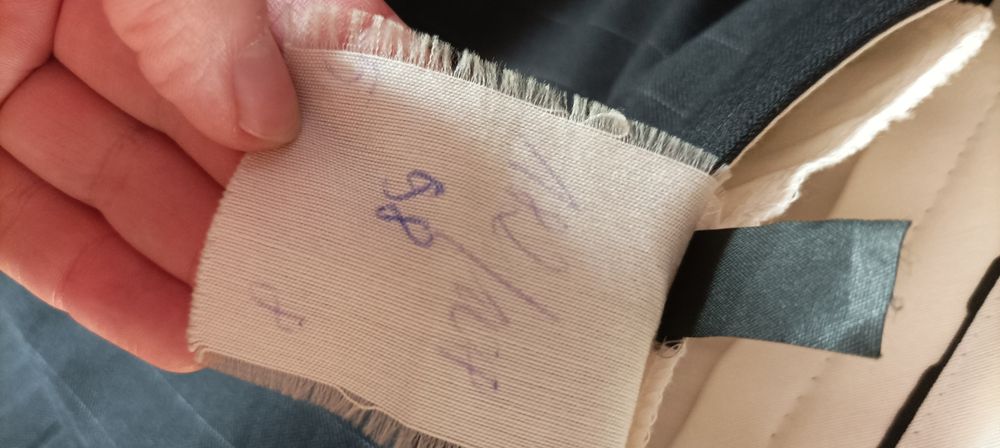 Garnitur męski grafitowy w prążek r 180/98 wełna/wiskoza