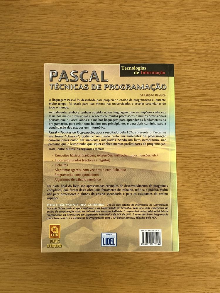 Livro “PASCAL: Técnicas de Programação” (NOVO)