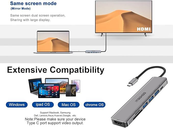 iTSOHOO adapter wieloportowy dla MacBooka pro/air M1 M2