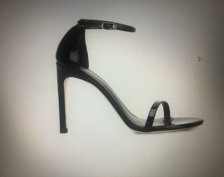 Stuart Weitzman sandałkki lakierowane czarne r 38