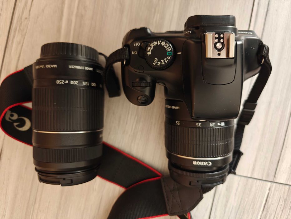 Aparat lustrzanka Canon EOS 1100D + obiektyw EFS 55-250 +akces i torba