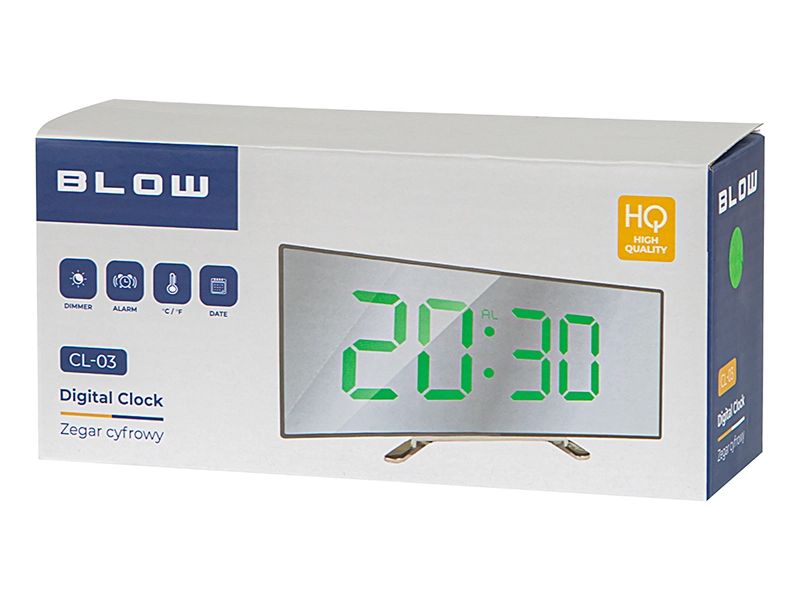 Zegar cyfrowy budzik BLOW CL-03 termometr drzemka tryb nocny