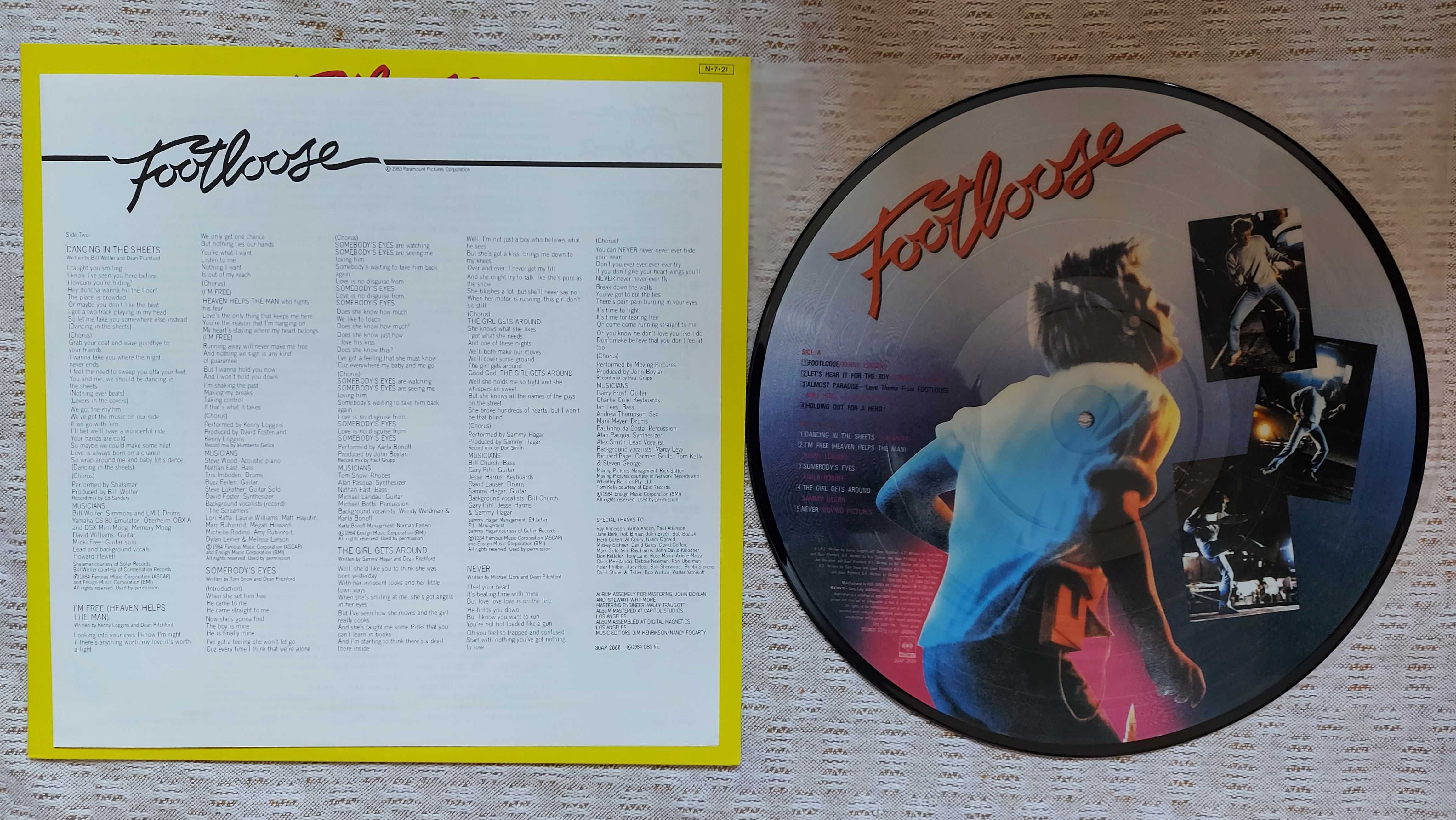 Footloose (Original Motion Picture Soundtrack) 1984 Japan (NM/NM) Pict