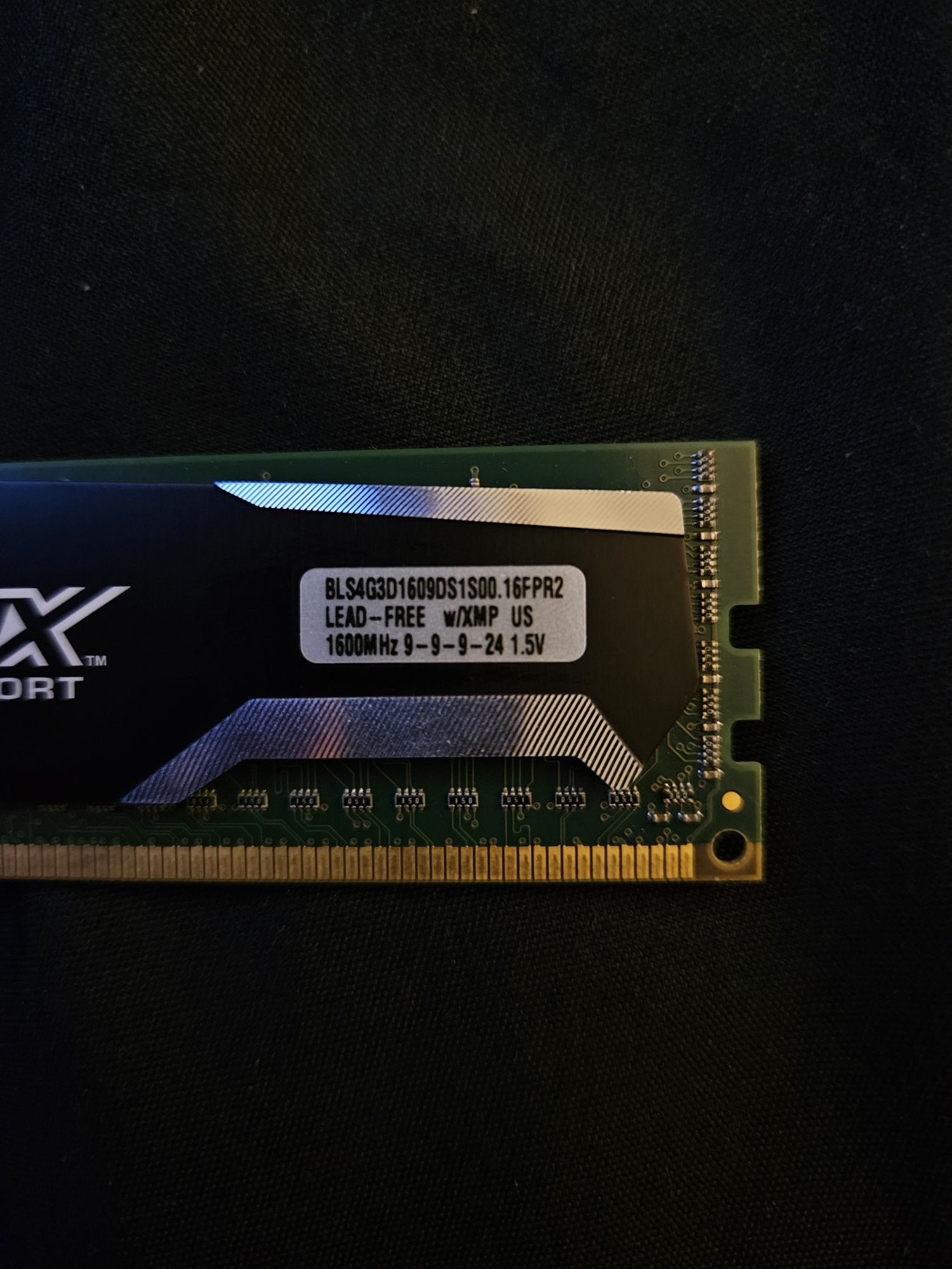 Pamięć RAM ballistix 2x 4GB 1600mhz