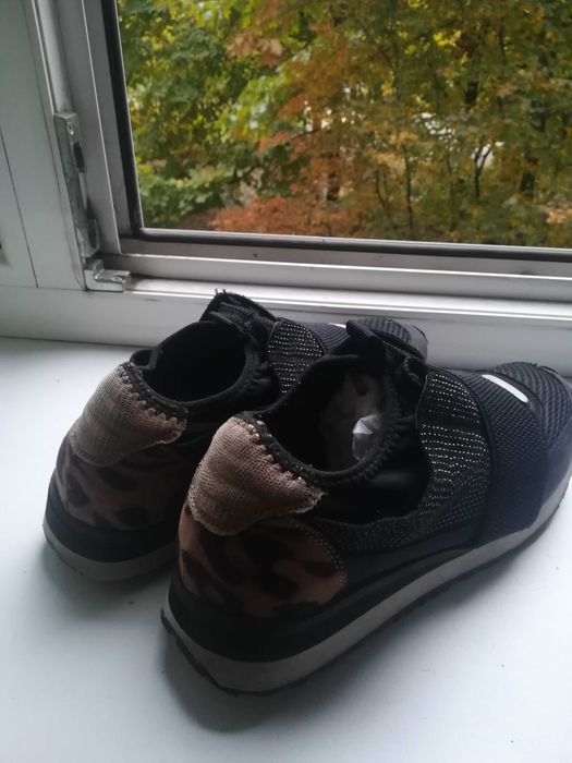 Кроссовки леопардовые 36р тигровые черные