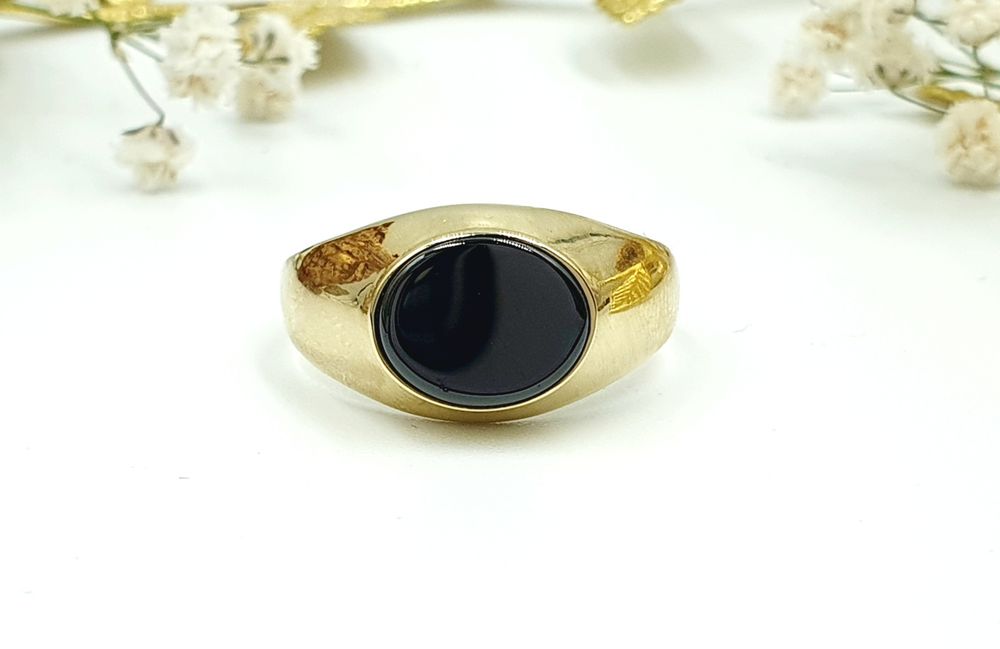 Złoty sygnet 585 602ws