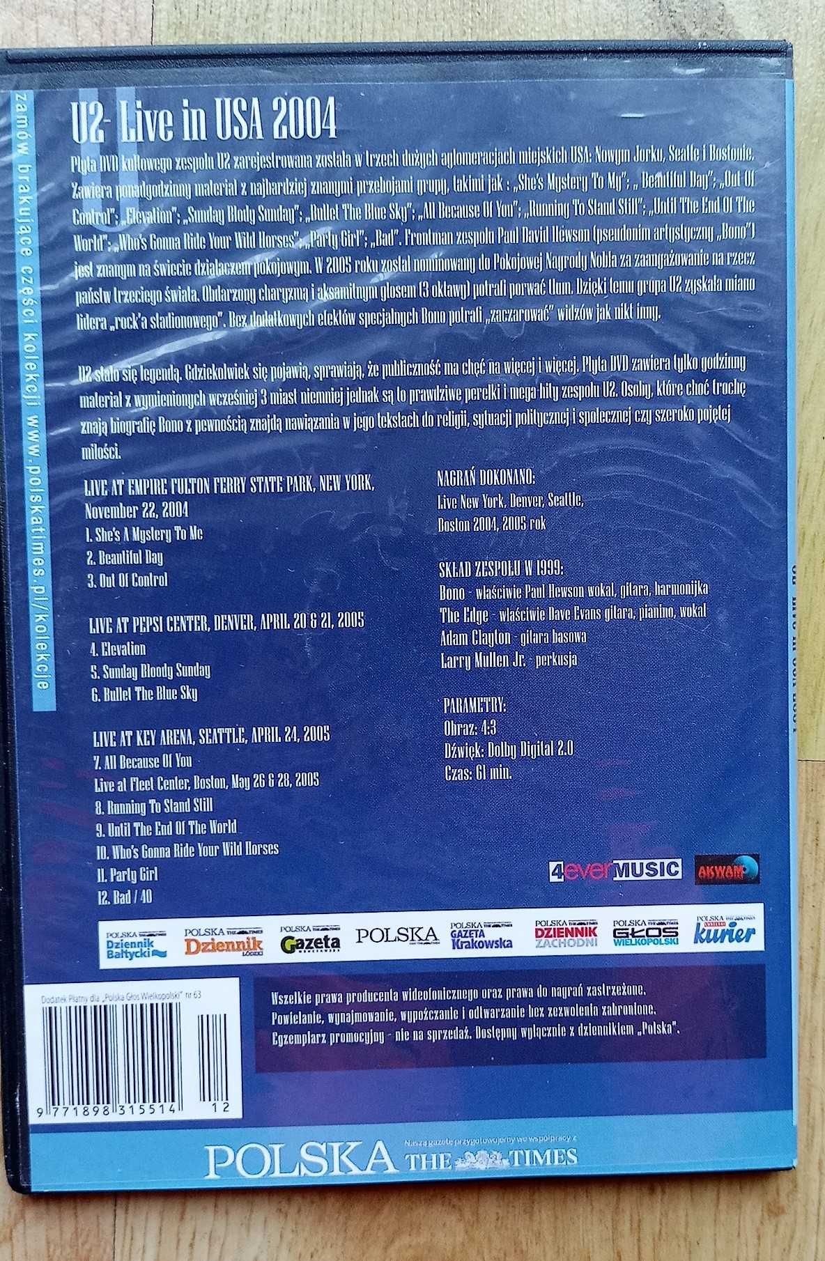 U2 Live in USA DVD