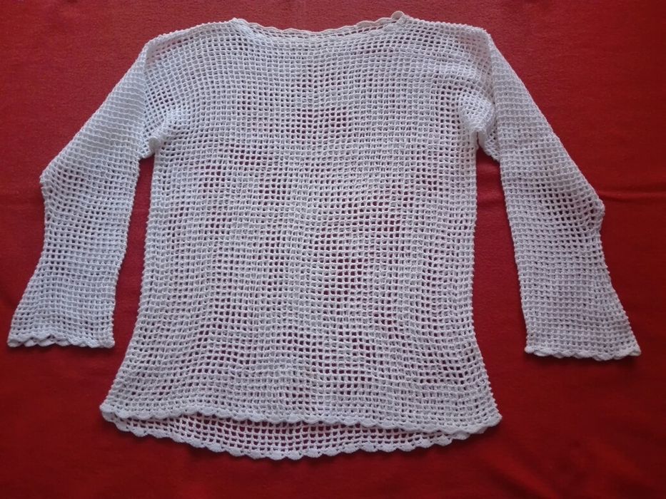 Bluzka narzutka szydełkowa rękodzieło