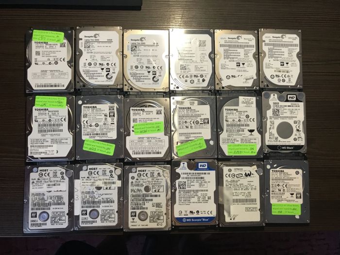 Жесткие диски SATA 2.5" 500/750/1000Гб для ноутбуков