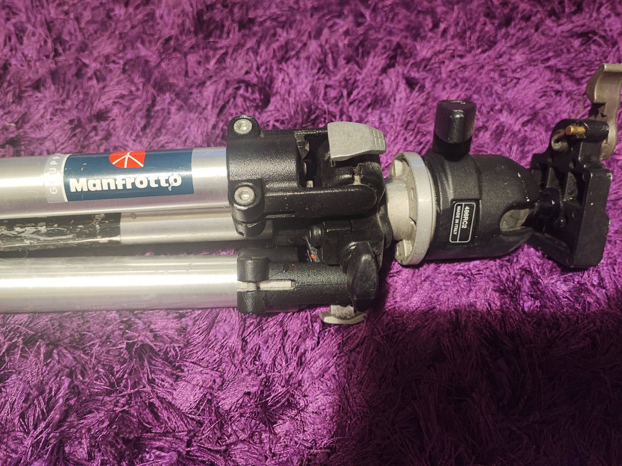 Statyw Manfrotto 055XPROB z głowicą 486RC2