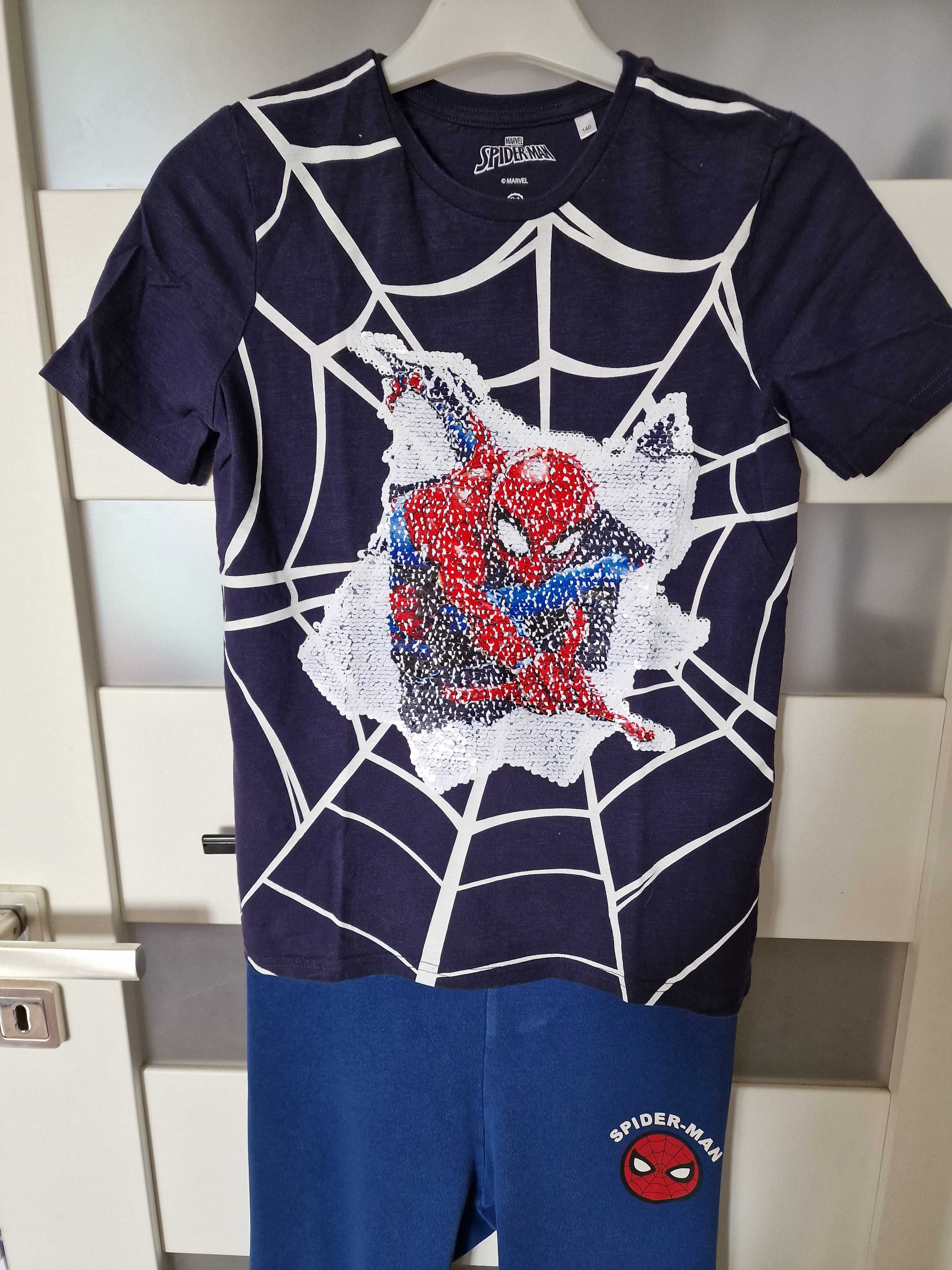 3 w1 Dres spodnie+bluza+ t-shirt H&M 134/140 cm Marvel Spider man