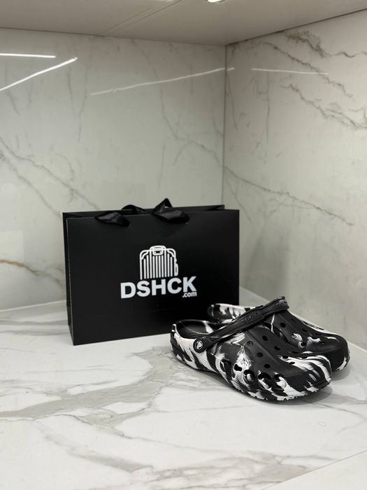 Crocs сабо Чоловічі  чорно білі /черно белые /M9\w11/42 розмір