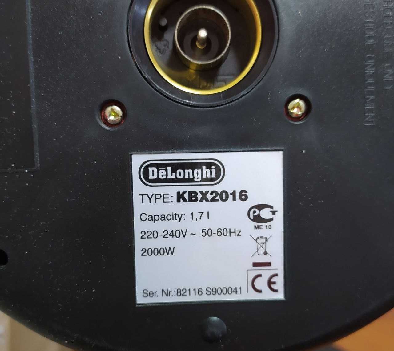 Електрочайник 1.7L, DeLonghi KBX 2016. Новий.