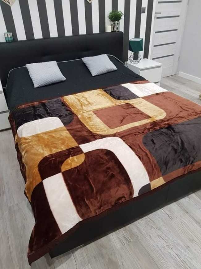 Gruby koc akrylowy 210x160 Elway czerwony i nie tylko