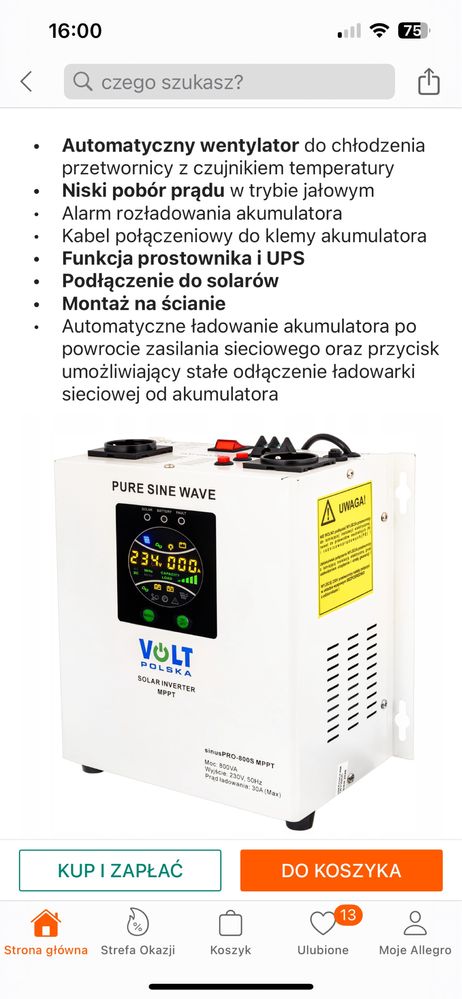Inventer solarny volt