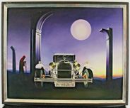 Obraz olej na płótnie Ryszard Rosiński Melancholia 1986 Surrealizm