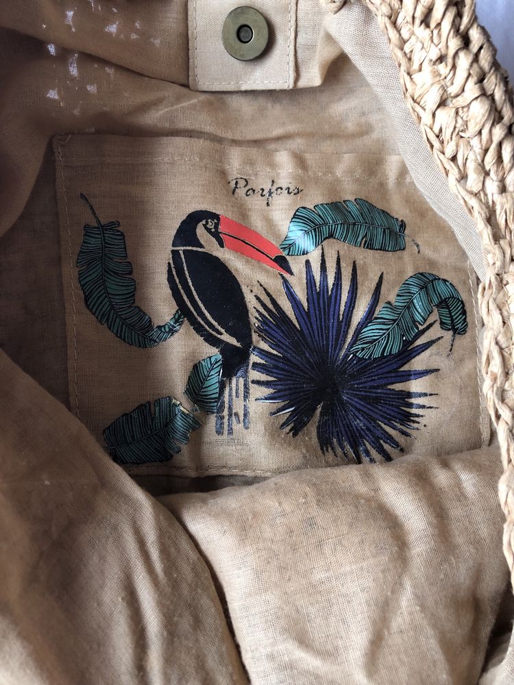 Mala shopper textura ráfia PARFOIS - Tucan Collection