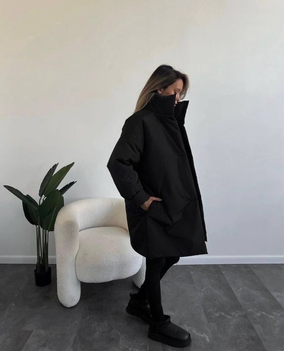 Зимова тепла куртка з поясом і кишенями Жіноча куртка на зиму та осінь