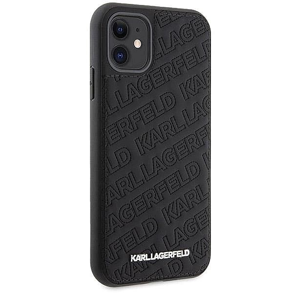 Etui Karl Lagerfeld Quilted K Pattern na iPhone 11 / Xr - czarne
