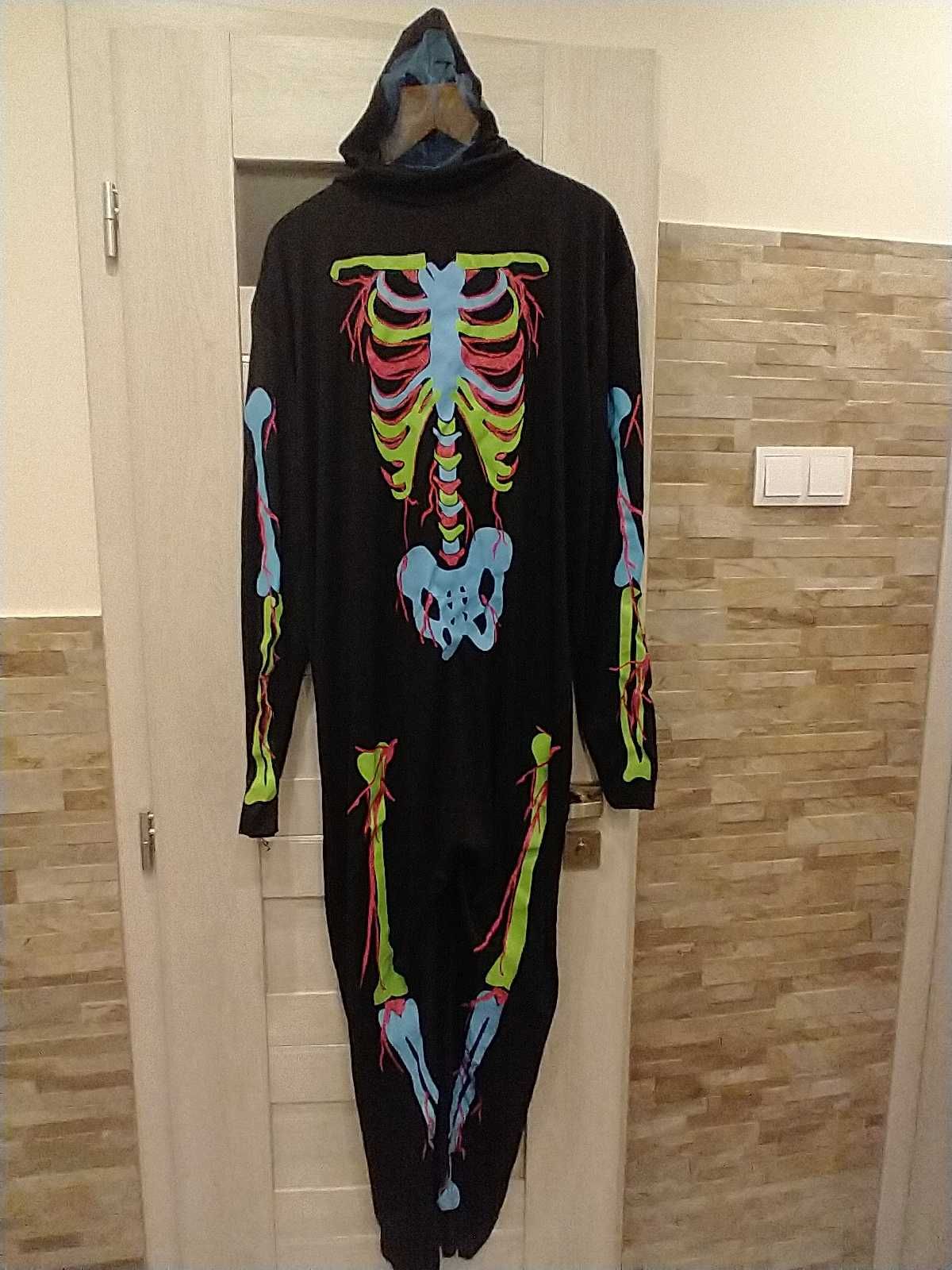 Strój przebranie Sylwestra, Halloween, karnawał kościotrup  L/XL