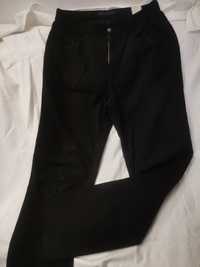 Spodnie męskie płócienne, beżowe czarne, duże