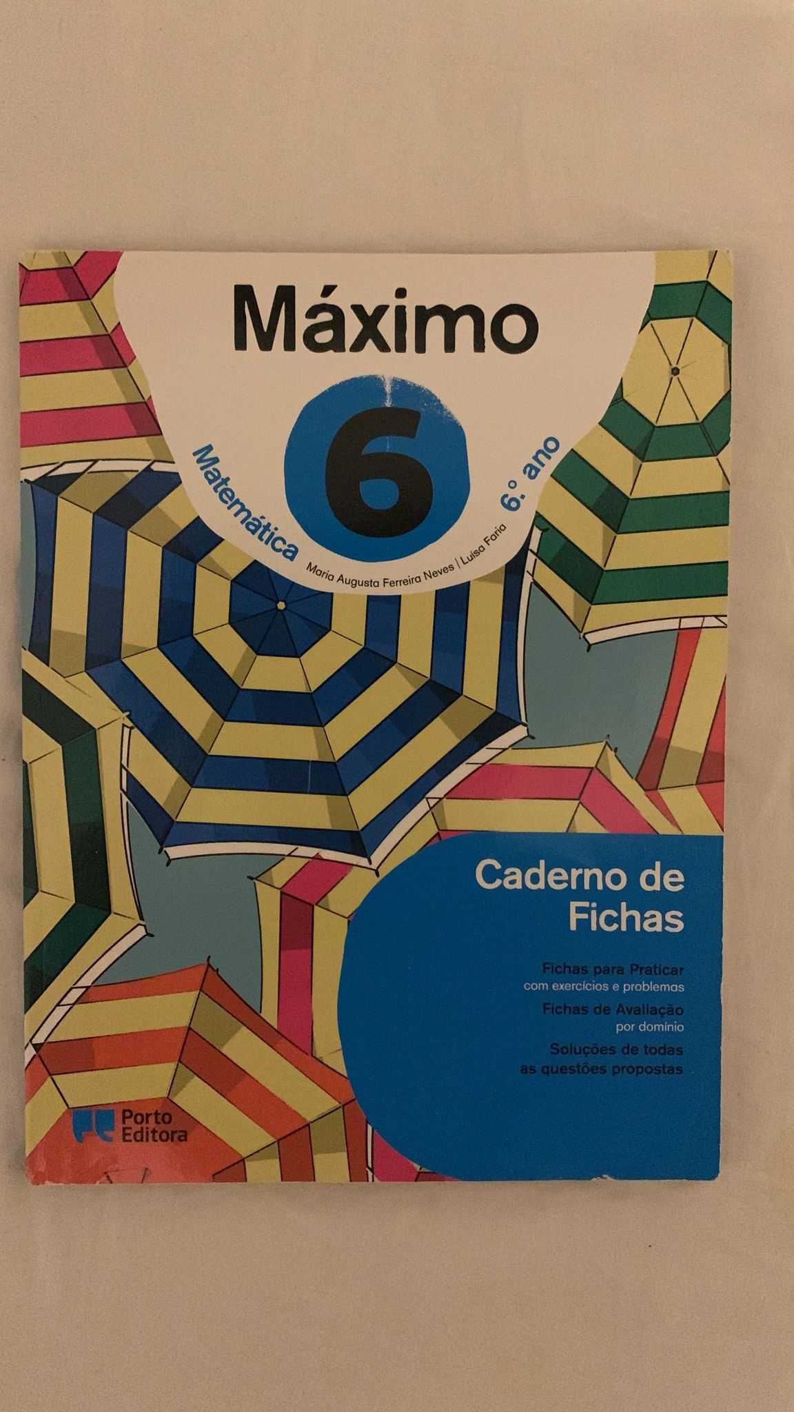 Livros de Matemática MÁXIMO 6° ano - Parte 2 e Caderno de Fichas