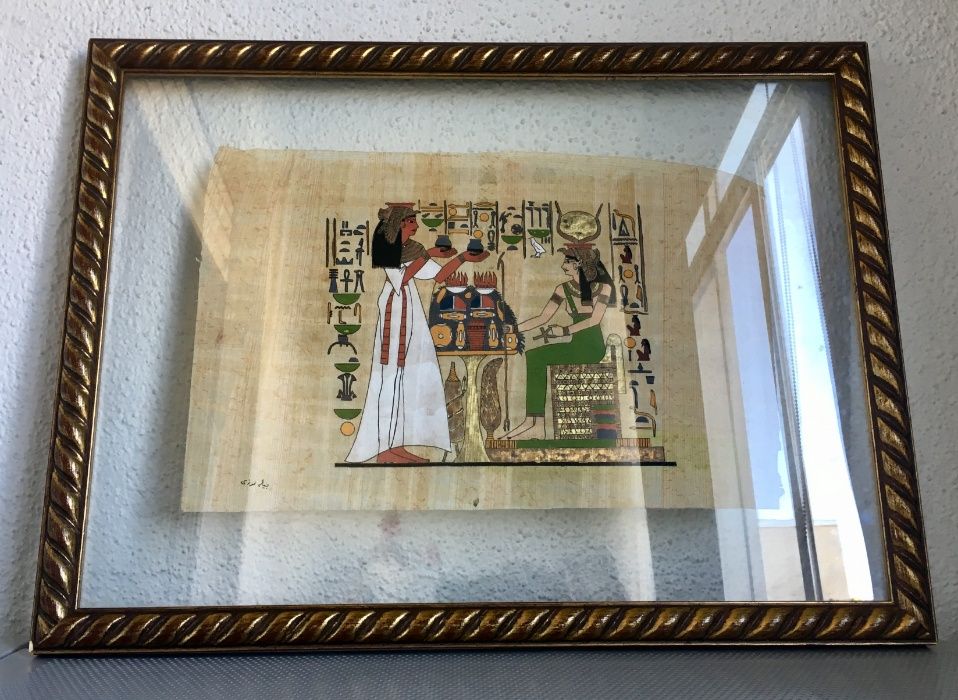 Papiro Egípcio com moldura