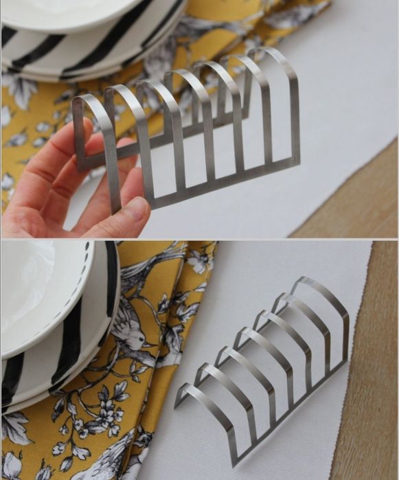 Artigos para mesa: porta torradas e pratos melamina ardósia, novos