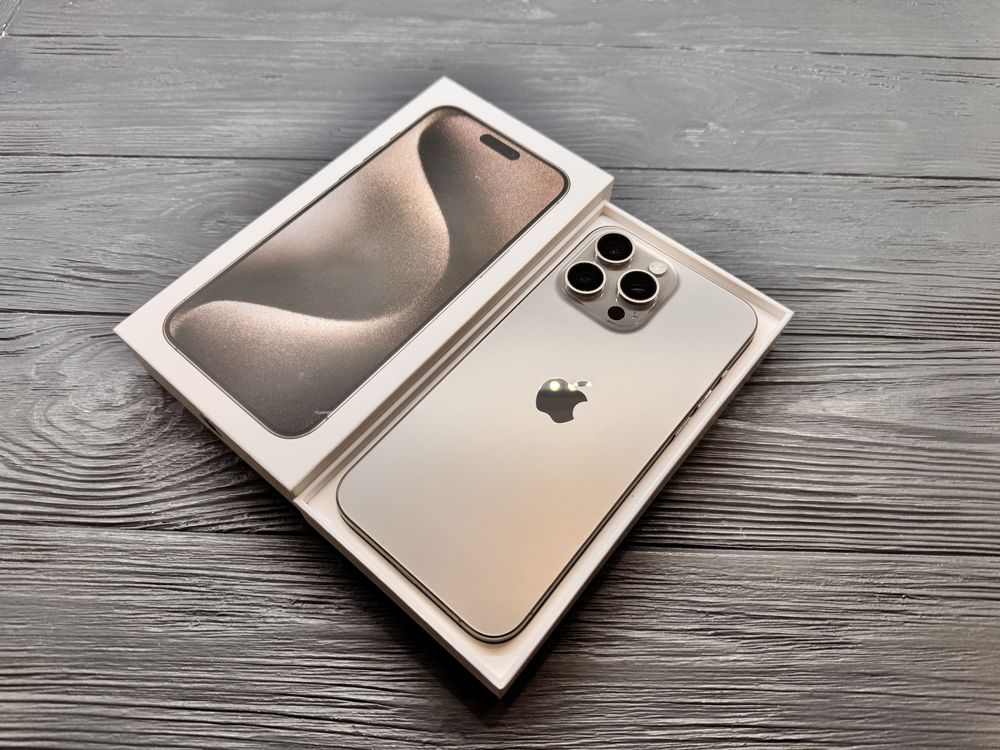 iPhone 15 Pro Max 1tb Natural Titanium фізична Sim Магазин Гарантія