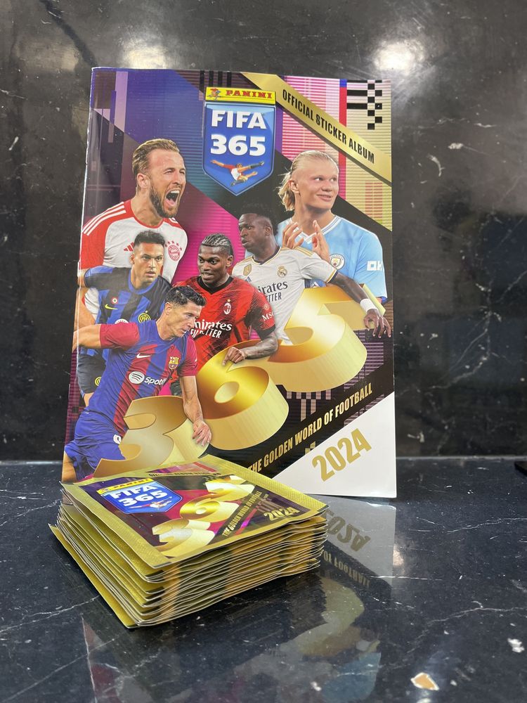 Коробка з 50-ма пакетиками наклейок FIFA 365 2024 Panini