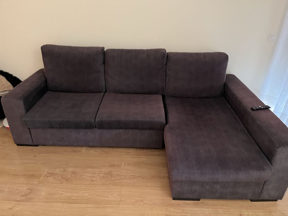 Sofá retratil cinzento