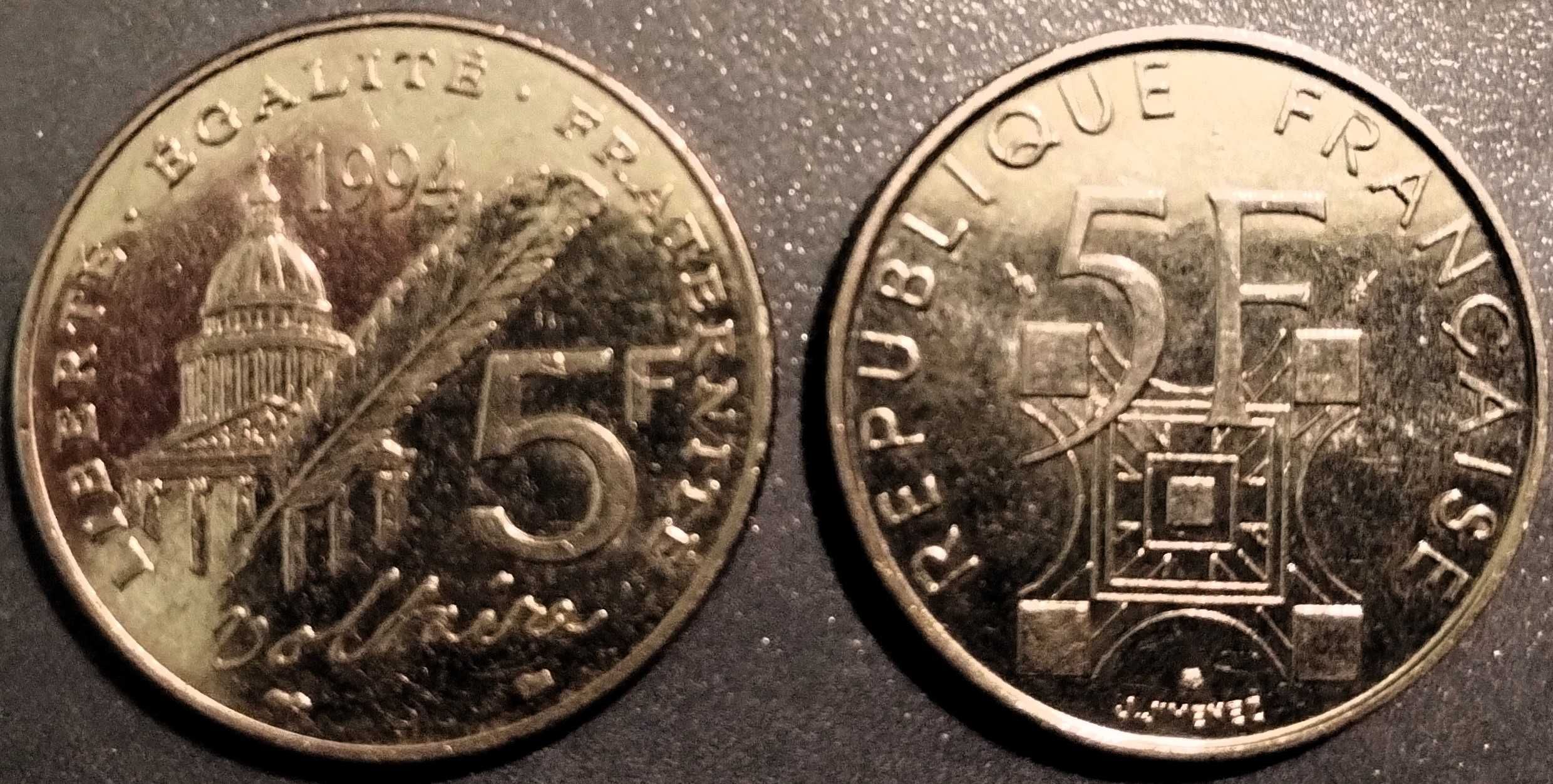 Lote 10 Moedas Prata França Colecção Antigas