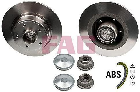 Kit de discos com rolamentos trás Renault Laguna II NOVOS