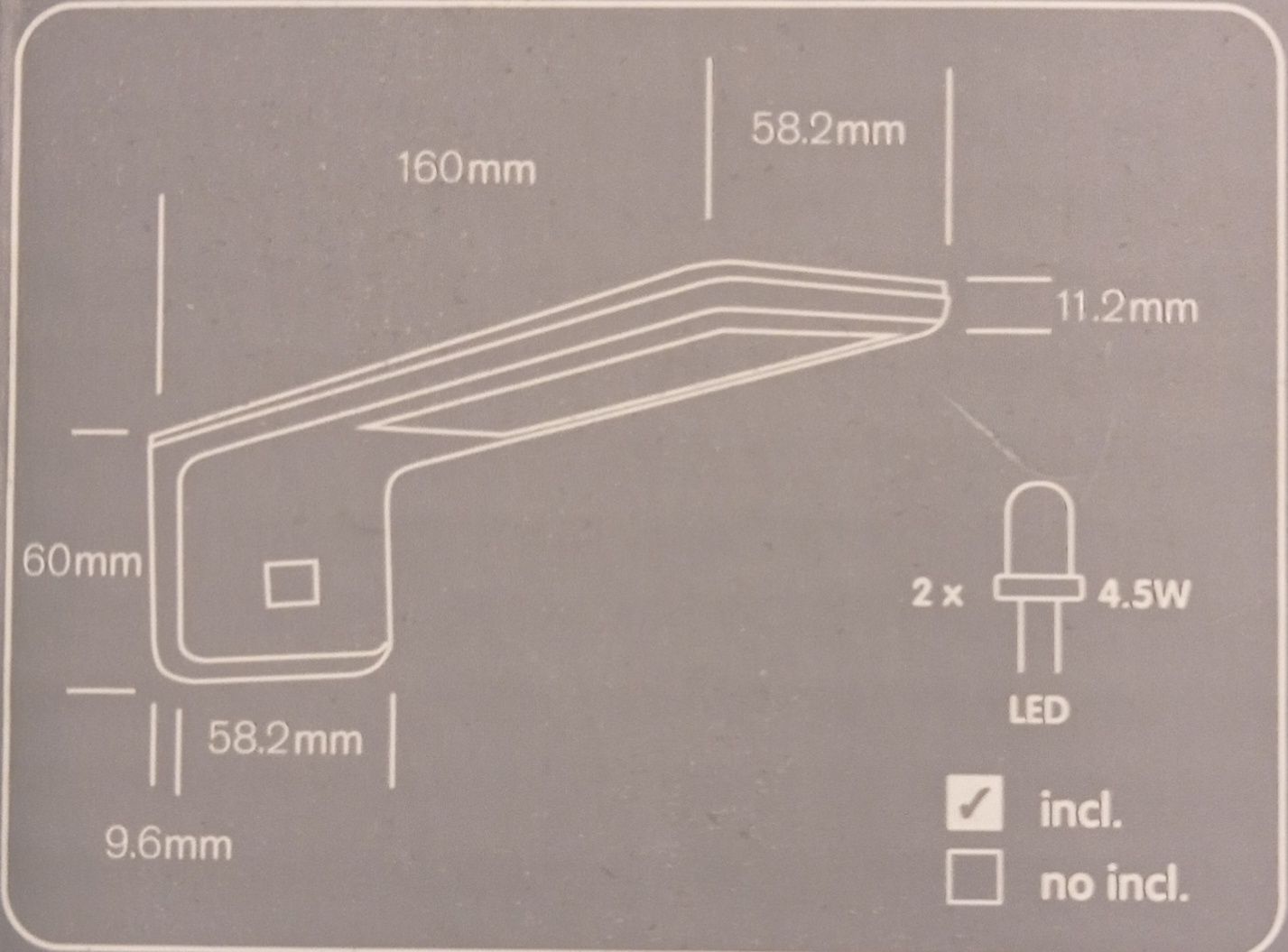 Oświetlenie LED podszafkowe kpl.2 sztuk