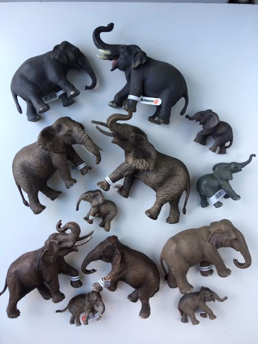 Лев слон обезьяна бегемот Шляйх Schleich фигурки африканские животные