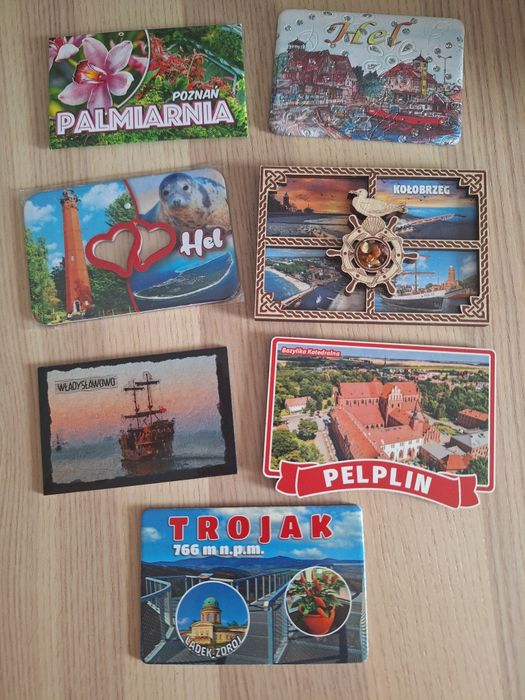 Magnesy na lodówkę zestaw Polska