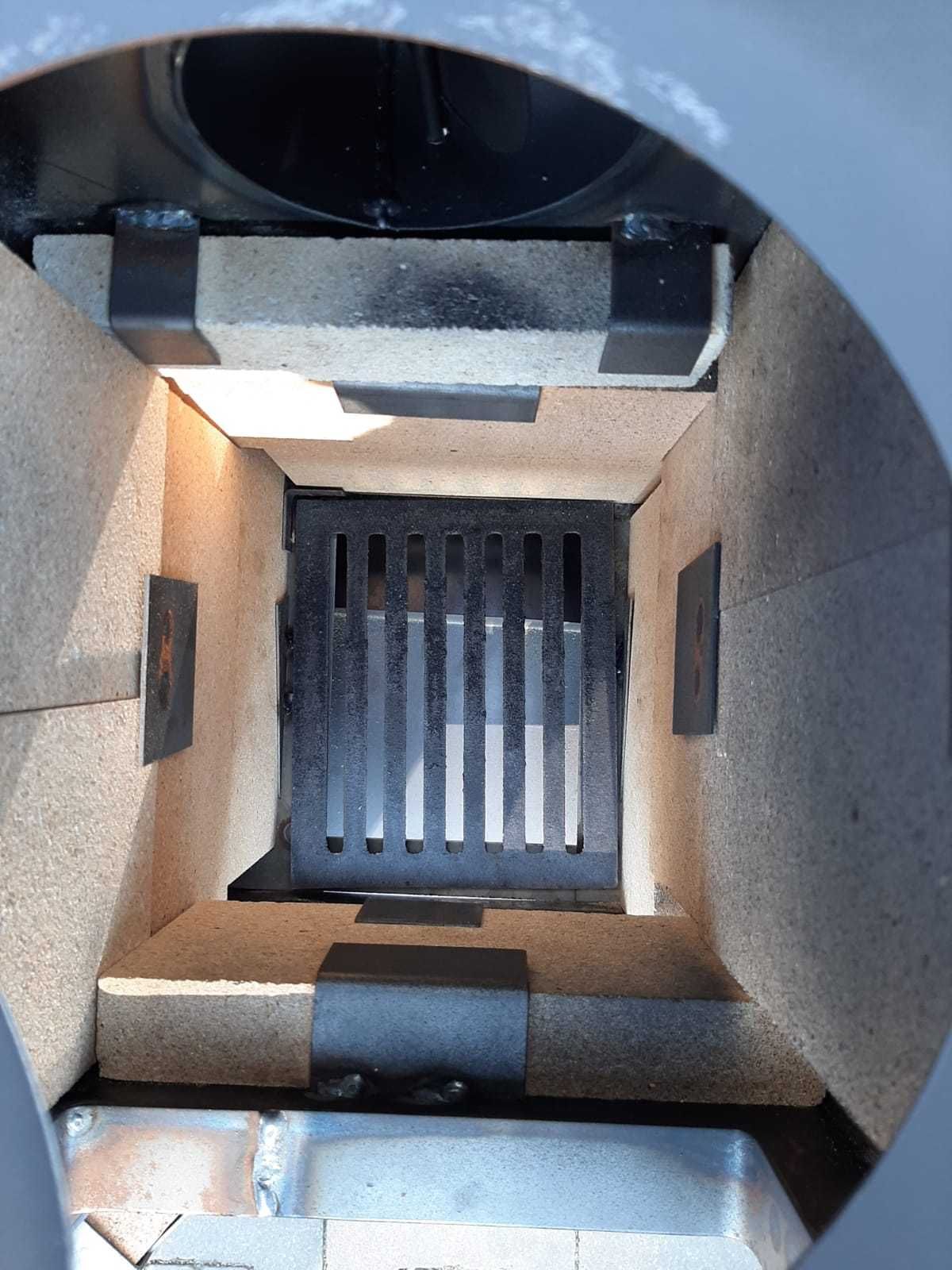 Piec szamotowy piecyk koza 16 cegieł 2,5 ATEST czarny
