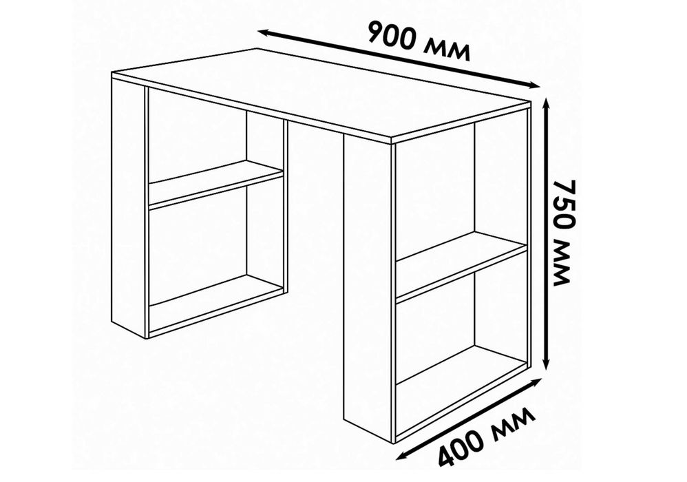 Гарантія 1 РІК‼️Письмовий стіл з 4 поличками ДСП Столик ноутбука та ПК