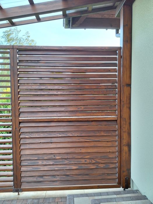 Żaluzje drewniane tarasowe ruchome
