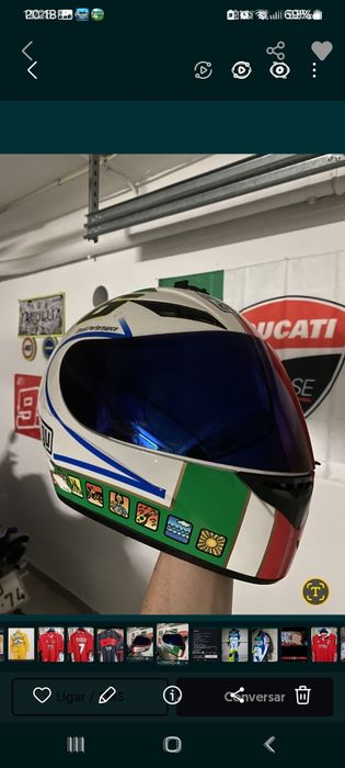 Capacete origgine valentino rossi  46.tamanho xs