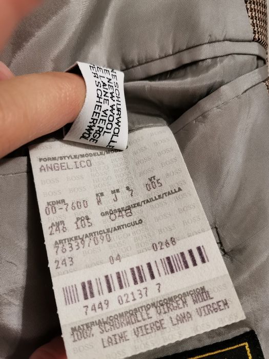 Marynarka Hugo Boss wełniana 100% beżowa M premium klasyczna